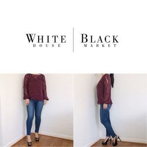 White House Black Market Textured Top